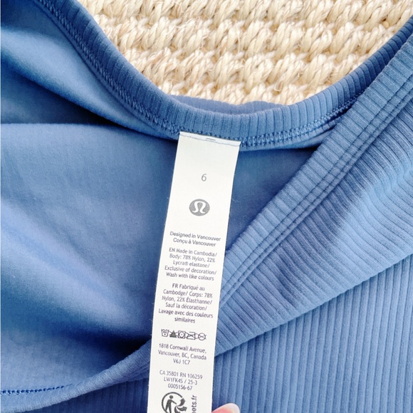 NWOT Lululemon all aligned ribbed mini dress mini dress 6 women’s - Picture 5 of 5